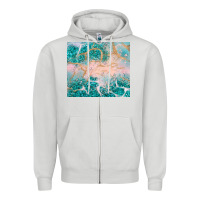 Dove Grey turquoise glitter Zipper Hoodie - JahusDesignShop