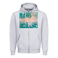 Heather Grey turquoise glitter Zipper Hoodie - JahusDesignShop