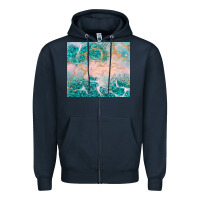 Navy turquoise glitter Zipper Hoodie - JahusDesignShop