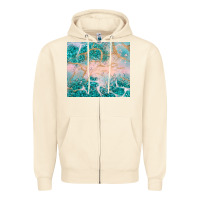 Sandshell turquoise glitter Zipper Hoodie - JahusDesignShop