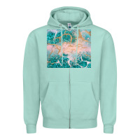 Seafoam turquoise glitter Zipper Hoodie - JahusDesignShop