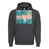 Smoke turquoise glitter Zipper Hoodie - JahusDesignShop