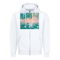 White turquoise glitter Zipper Hoodie - JahusDesignShop