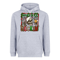 Heather Grey jingle bell rockin skeleton christmas Heavyweight Hoodie - Jasminsmagicworld