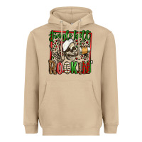 Jingle Bell Rockin Skeleton Christmas Heavyweight Hoodie | Teevron