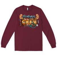 Burgundy dialysis crew Long Sleeve Tee - CowhideDigitalArt