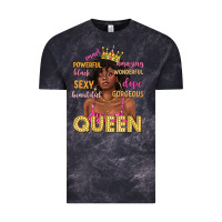 Cloud Black queen afro woman Vintage Tee - texasbilliewilder