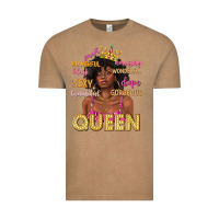 Vintage Coffee queen afro woman Vintage Tee - texasbilliewilder