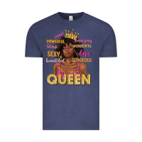 Vintage Denim queen afro woman Vintage Tee - texasbilliewilder