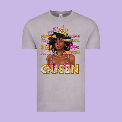 Vintage Tee queen afro woman