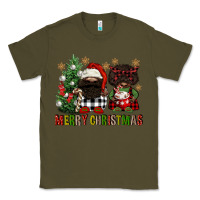 Army Green merry christmas buffalo afro gnomies Classic Tee - FaDigitalArtStudio
