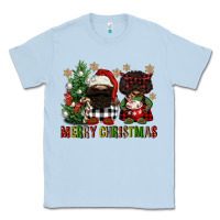 Dusty Blue merry christmas buffalo afro gnomies Classic Tee - FaDigitalArtStudio