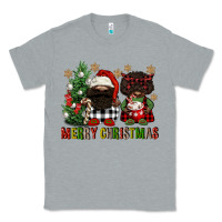 Heather Grey merry christmas buffalo afro gnomies Classic Tee - FaDigitalArtStudio
