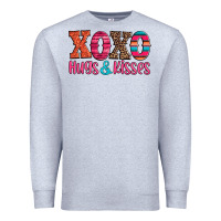 Heather Grey xoxo hugs and kisses Premium Sweatshirt - Jasminsmagicworld