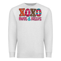 Oatmeal Heather xoxo hugs and kisses Premium Sweatshirt - Jasminsmagicworld