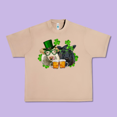 St. Patrick's Day Charolais And Black Angus Cows Urban Heavy Tee Designed By Ranaportraitstore