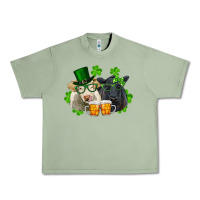 Oil Green st. patrick's day charolais and black angus cows Urban Heavy Tee - RanaPortraitStore