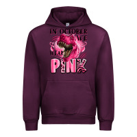 Mauve Wine in october we wear pink dinosaur Urban Hoodie - LillyAllenDesigns