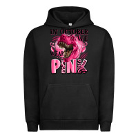 Pigment Black in october we wear pink dinosaur Urban Hoodie - LillyAllenDesigns