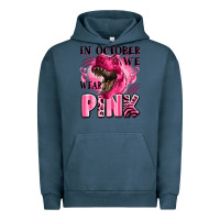 Pigment Midnight Navy in october we wear pink dinosaur Urban Hoodie - LillyAllenDesigns