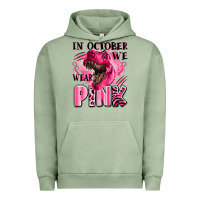 Pigment Oil Green in october we wear pink dinosaur Urban Hoodie - LillyAllenDesigns