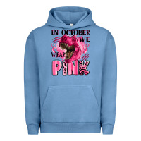 Pigment Pebble Blue in october we wear pink dinosaur Urban Hoodie - LillyAllenDesigns