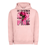 Pigment Salmon in october we wear pink dinosaur Urban Hoodie - LillyAllenDesigns