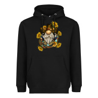 Black cowboy gnome sunflower rope Heavyweight Hoodie - BarkalooDesign