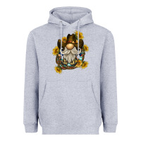 Heather Grey cowboy gnome sunflower rope Heavyweight Hoodie - BarkalooDesign