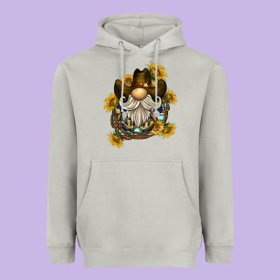 Cowboy Gnome Sunflower Rope Heavyweight Hoodie Designed By Barkaloodesign