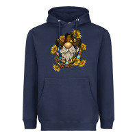 Navy cowboy gnome sunflower rope Heavyweight Hoodie - BarkalooDesign