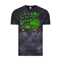 Cloud Black Happy st. patrick's day shamrock farm truck Vintage Tee - RanaPortraitStore