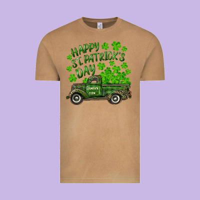 Vintage Tee Happy st. patrick's day shamrock farm truck