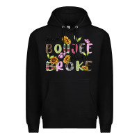 Black kinda boujee kinda broke Premium Hoodie - MaliasSmallBusiness