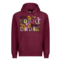 Burgundy kinda boujee kinda broke Premium Hoodie - MaliasSmallBusiness