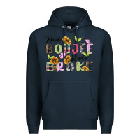 Navy kinda boujee kinda broke Premium Hoodie - MaliasSmallBusiness
