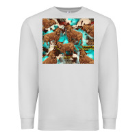 Dove Grey astec cowhide highlands cow Premium Sweatshirt - BarkalooDesign