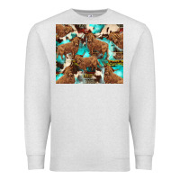 Oatmeal Heather astec cowhide highlands cow Premium Sweatshirt - BarkalooDesign