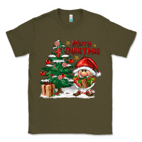 Army Green merry christmas gnomes Classic Tee - FaDigitalArtStudio
