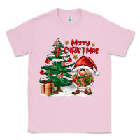 Bubblegum Pink merry christmas gnomes Classic Tee - FaDigitalArtStudio