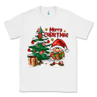 White merry christmas gnomes Classic Tee - FaDigitalArtStudio