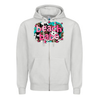 Dove Grey beach babe Zipper Hoodie - AdoDesignShop