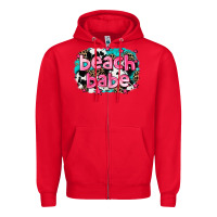 Red beach babe Zipper Hoodie - AdoDesignShop