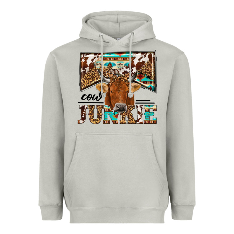 Cow Junkie Heavyweight Hoodie by NancyCooperArtShop | Teevron
