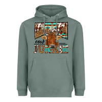 Sage cow junkie Heavyweight Hoodie - NancyCooperArtShop