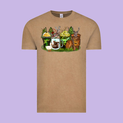 Hunter Coffee Cups Vintage Tee Designed By Zillion Design Studio