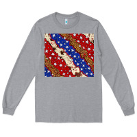 Heather Grey 4th of July USA flag leopard cowhide 20oz tumbler Long Sleeve Tee - Neo Western