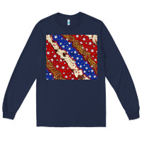 Navy 4th of July USA flag leopard cowhide 20oz tumbler Long Sleeve Tee - Neo Western