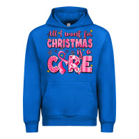 Cobalt all i want for christmas is a cure breast cancer Urban Hoodie - LillyAllenDesigns