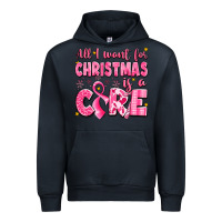 Navy all i want for christmas is a cure breast cancer Urban Hoodie - LillyAllenDesigns